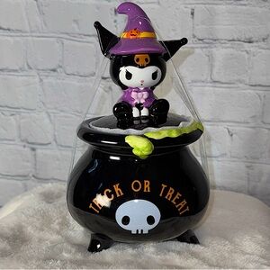Kuromi Hello Kitty Halloween Candy Jar Ceramic Cauldron, Trick Or Treat